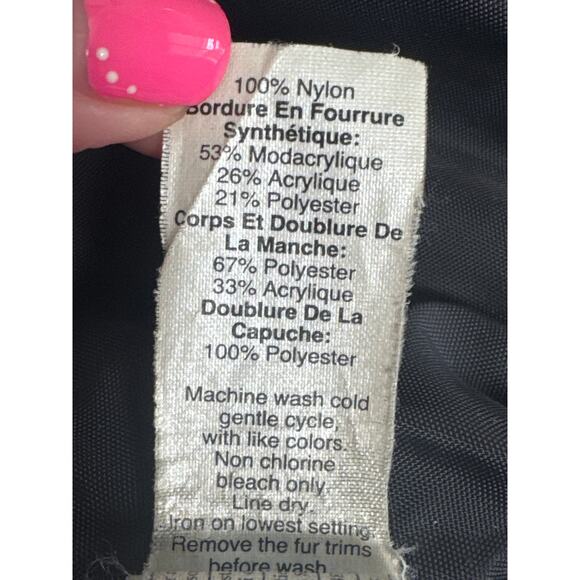 J. Crew Mens Snorkel Parka Jacket Faux Fur Hood Navy Blue Cold Weather Size S - Picture 6 of 16